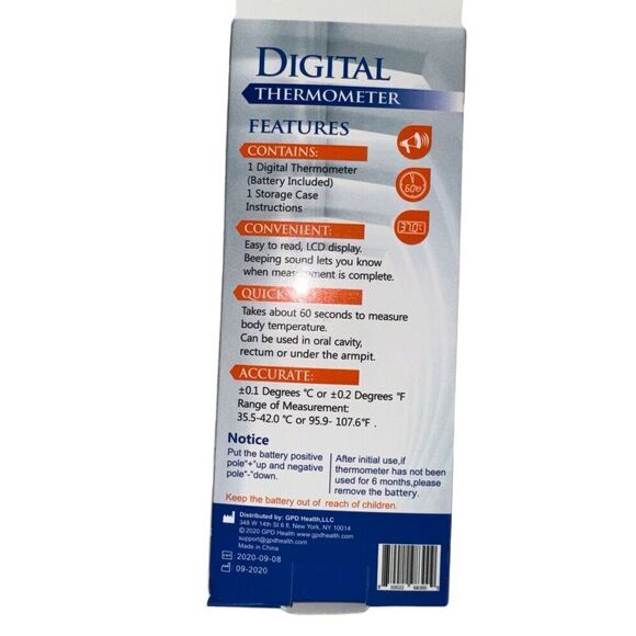 Pack of 35 Digital Thermometer. Model GF-MT502. Battery and storage case . NEW - Picture 2 of 2